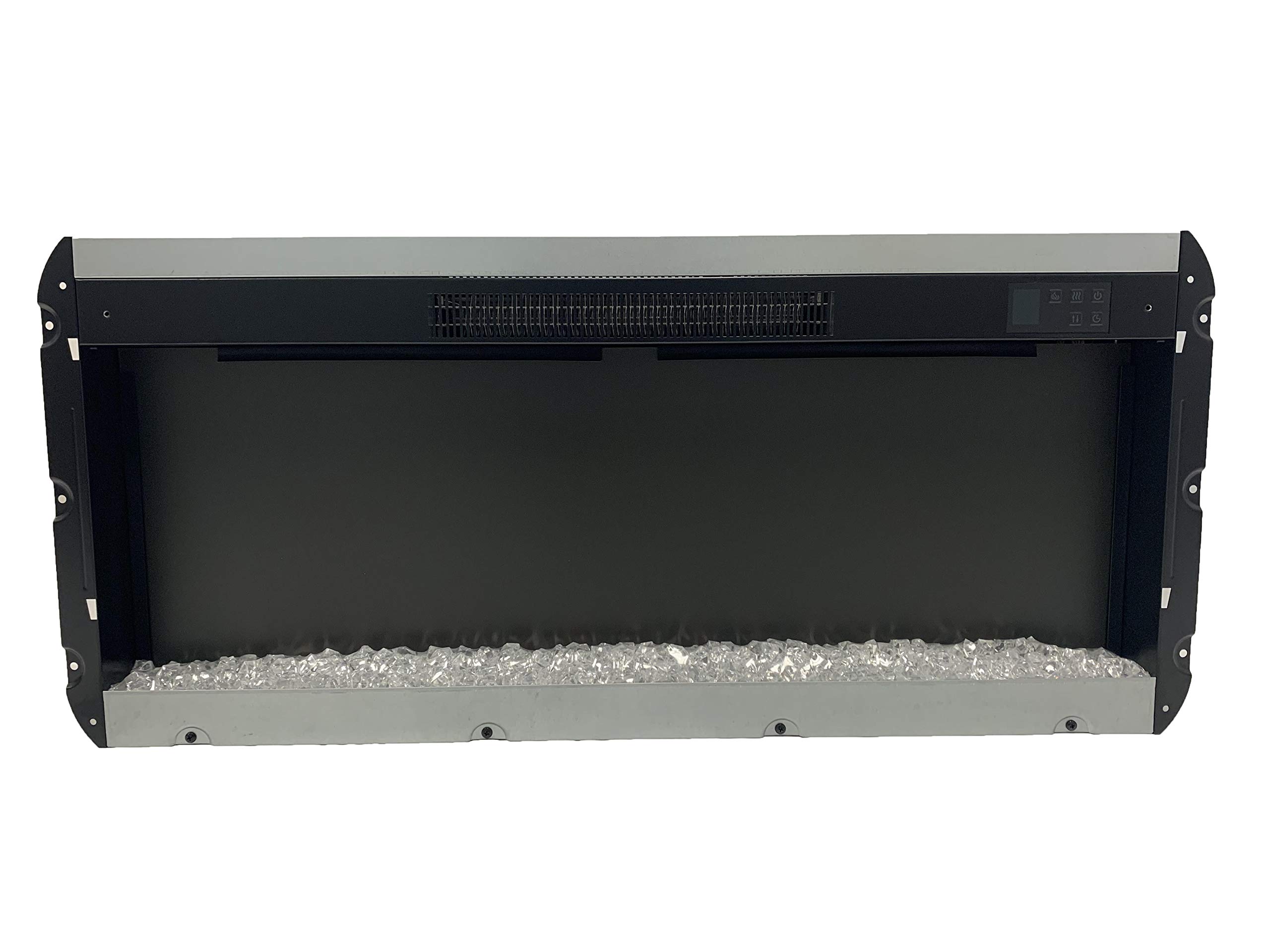 Amazon.com: Tiara Innoflame Fireplace Electric 36 Flat Front Crystal Ember  Bed w/Remote Control (Black) : Home u0026 Kitchen