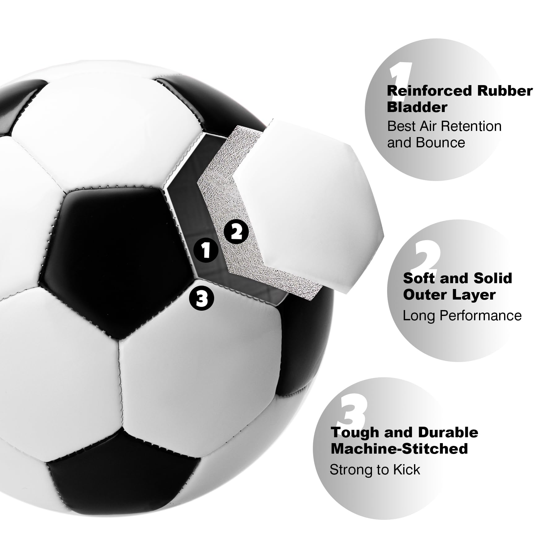 INPODAK Pallone da calcio taglia 4