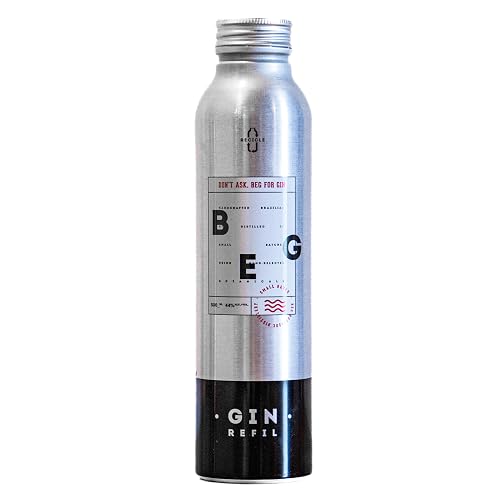 Gin BEG Brazilian Boutique Dry, 500ml, 44% Álcool, Estilo London Dry, Sabor Cítrico, 11 Botânicos