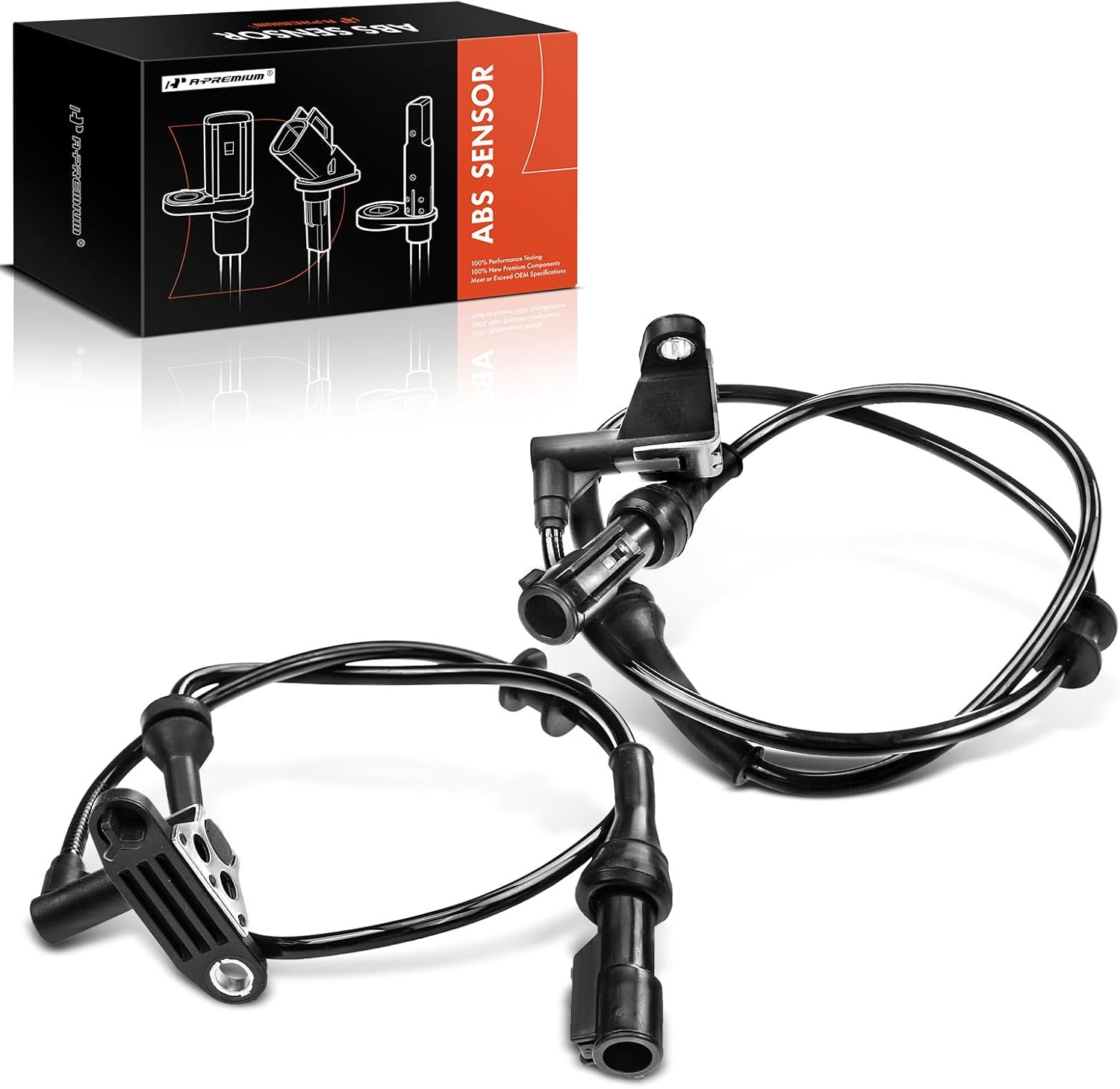 A-Premium ABS Wheel Speed Sensor Compatible with Ford Models - Explorer 2006-2010, Explorer Sport Trac 2007-2009, Mountaineer 2006-2010 - Rear Driver & Passenger, 2-PC Set, Replace# 0265008019