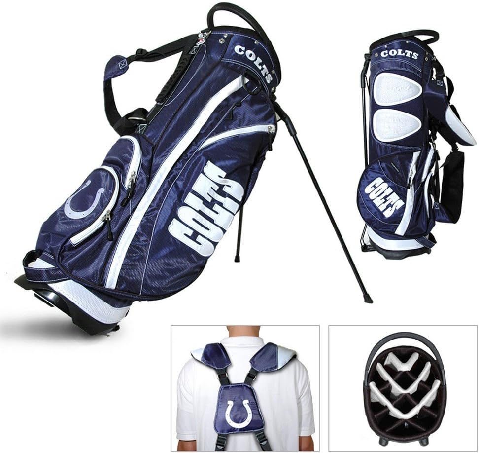 Team Golf NFL Dallas Cowboys Fairway Golf Stand Bag Fairway Golf Stand Bag, Lightweight, 14-Way Top, Spring Action Stand, Insulated Cooler Pocket, Padded Strap, Umbrella Holder & Removable Rain Hood
