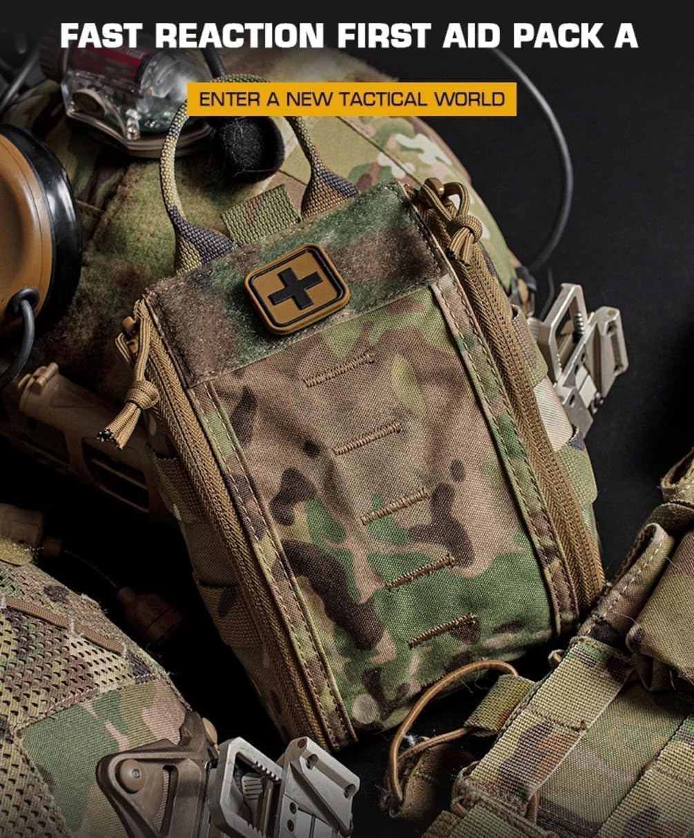 Camping First Aid Bag Molle Tactical Medical Kit Emergency Outdoor Survival Bag Hunting Accessories Pack Pouch E.MT Holder (CP)