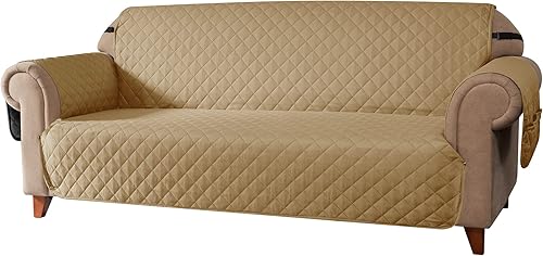 Miniatura 18 de SUBRTEX Juego de funda de sofá incluye fundas de sofá biplaza y silla, protector reversible de muebles de primera calidad con correas elásticas para