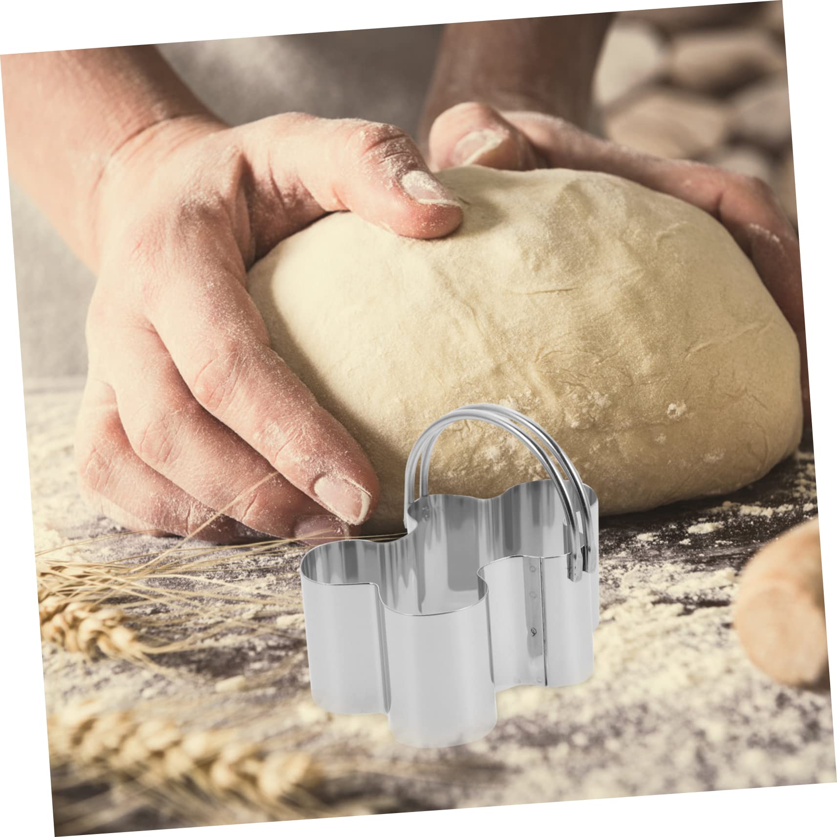 Amosfun 5 Ensembles Ensemble De 5 Anneaux De Mousse Cookies Trousse Biscuit Pâtisserie Mini Formes D'emporte-pièces Beaux Outils De Cuisson Silver Acier Inoxydable 5 Pièces * 5