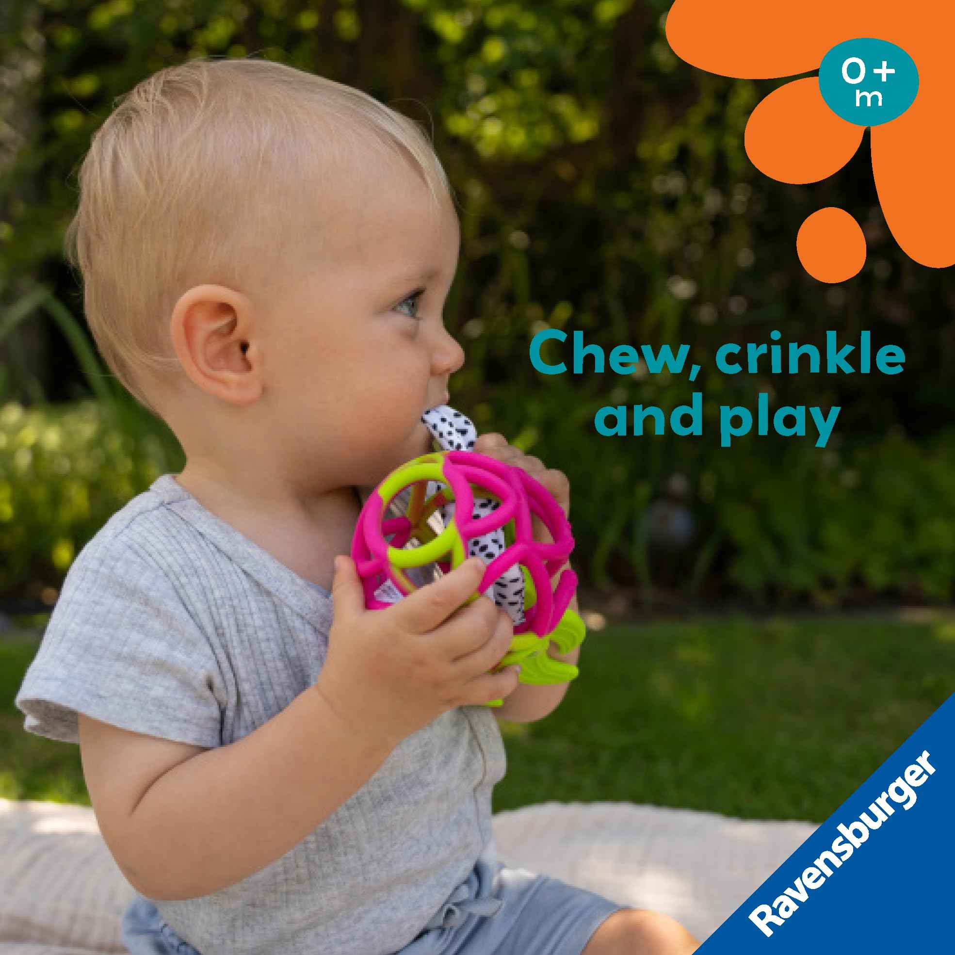 Ravensburger Play+ - Massaggiagengive sensoriale, frutto del drago, delicato sollievo per la dentizione, design facile da afferrare, coinvolge le abilità motorie fini
