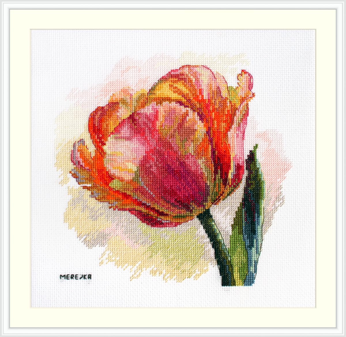 Merejka Counted Cross Stitch Kit Parrot Tulip (Cotton 14) (Cotton)