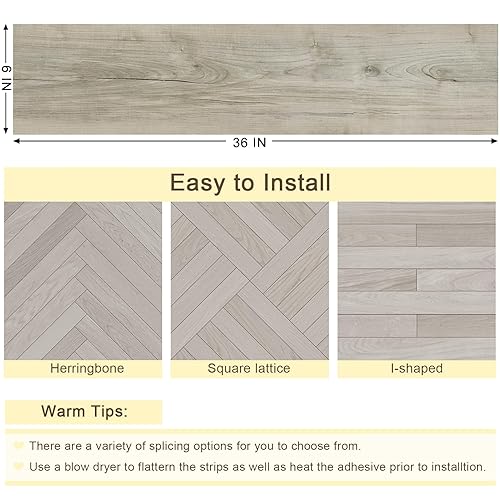 Miniatura 7 de STICKEEP Azulejos de baño para despegar y pegar, 24 unidades, azulejos de vinilo impermeables para cocina, azulejos adhesivos para suelos de linóleo