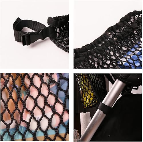 Miniatura 3 de Organizador de cochecito extra grande, espacio de almacenamiento universal, malla de carga, bolsa colgante para carrito de cochecito, accesorios de