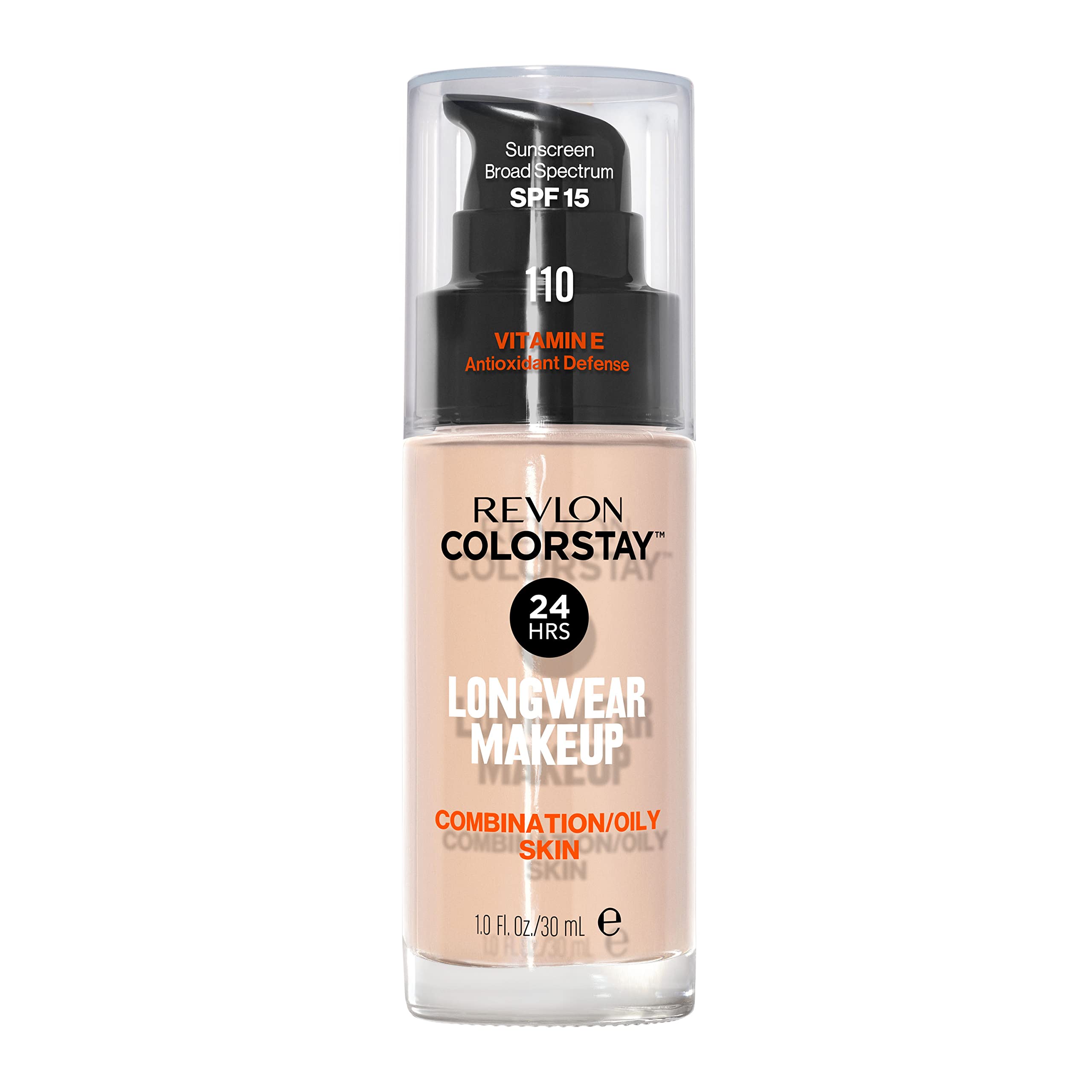 Revlon ColorStay Liquid Foundation Makeup for Combination/Oily Skin SPF 15, Longwear Medium-Full Coverage with Matte Finish, Ivory (110), 1.0 oz-image-45