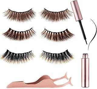 Kit de pestañas magnéticas 6D marrón y deline...