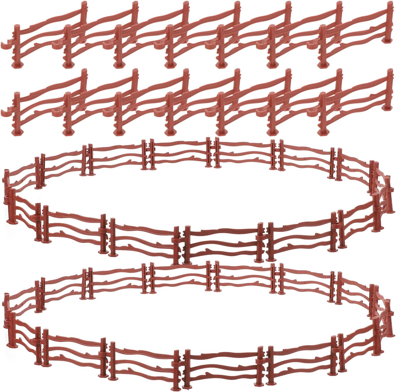 Gadpiparty 100-Piece Mini Farm Fence Set – Horse Corral & Animal Enclosure Toys for Kids – PVC Farmyard Playset with Connectors – Ideal for Preschool Education & Imaginative Play