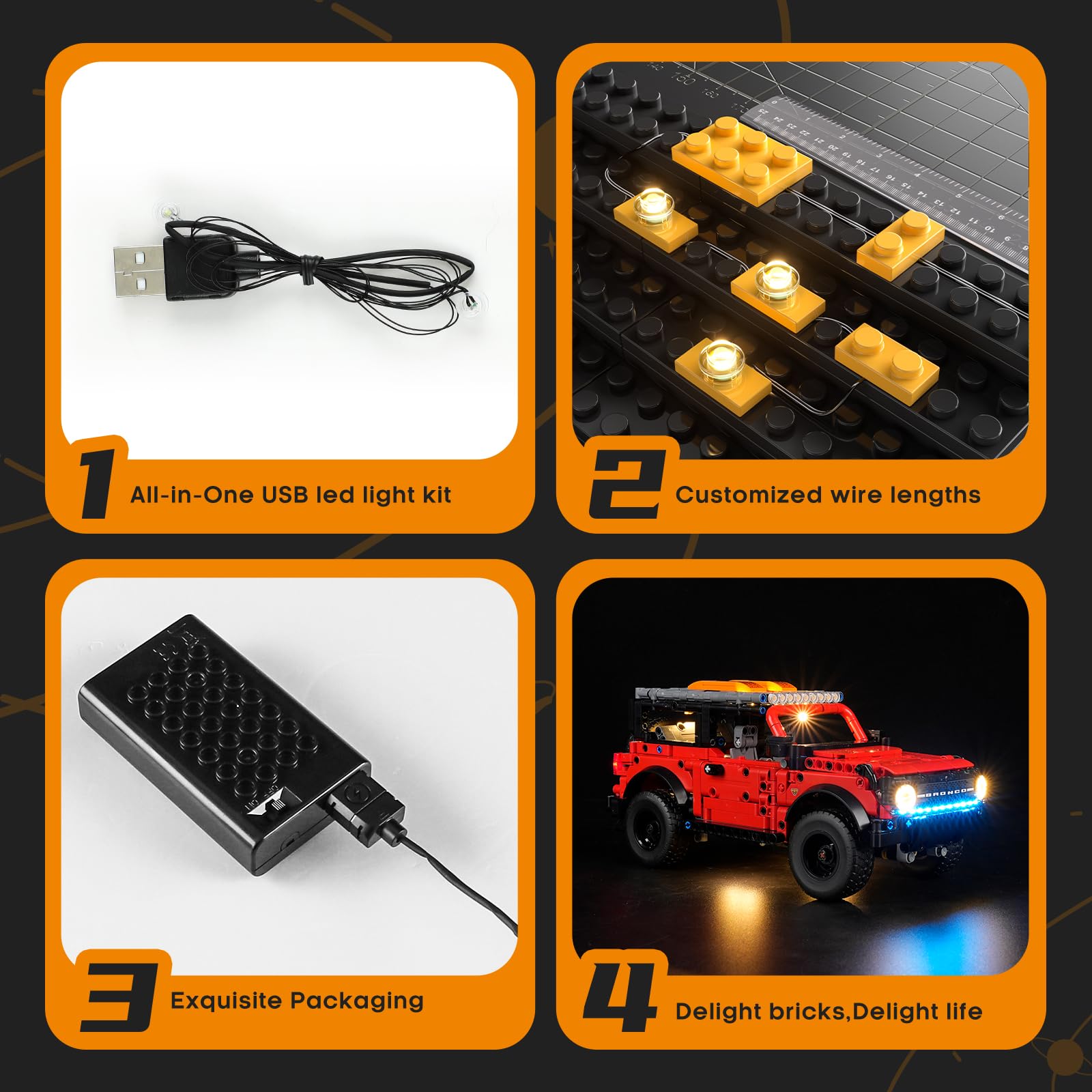 LIGHTAILING Light for Lego-42213 Ford Bronco SUV, Led Lighting Kit Compatible with Lego Building Blocks Model - Image 4