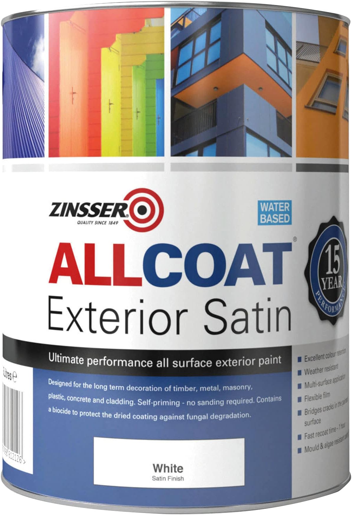 AllCoat Exterior Satin (Water Based) - White - 1L