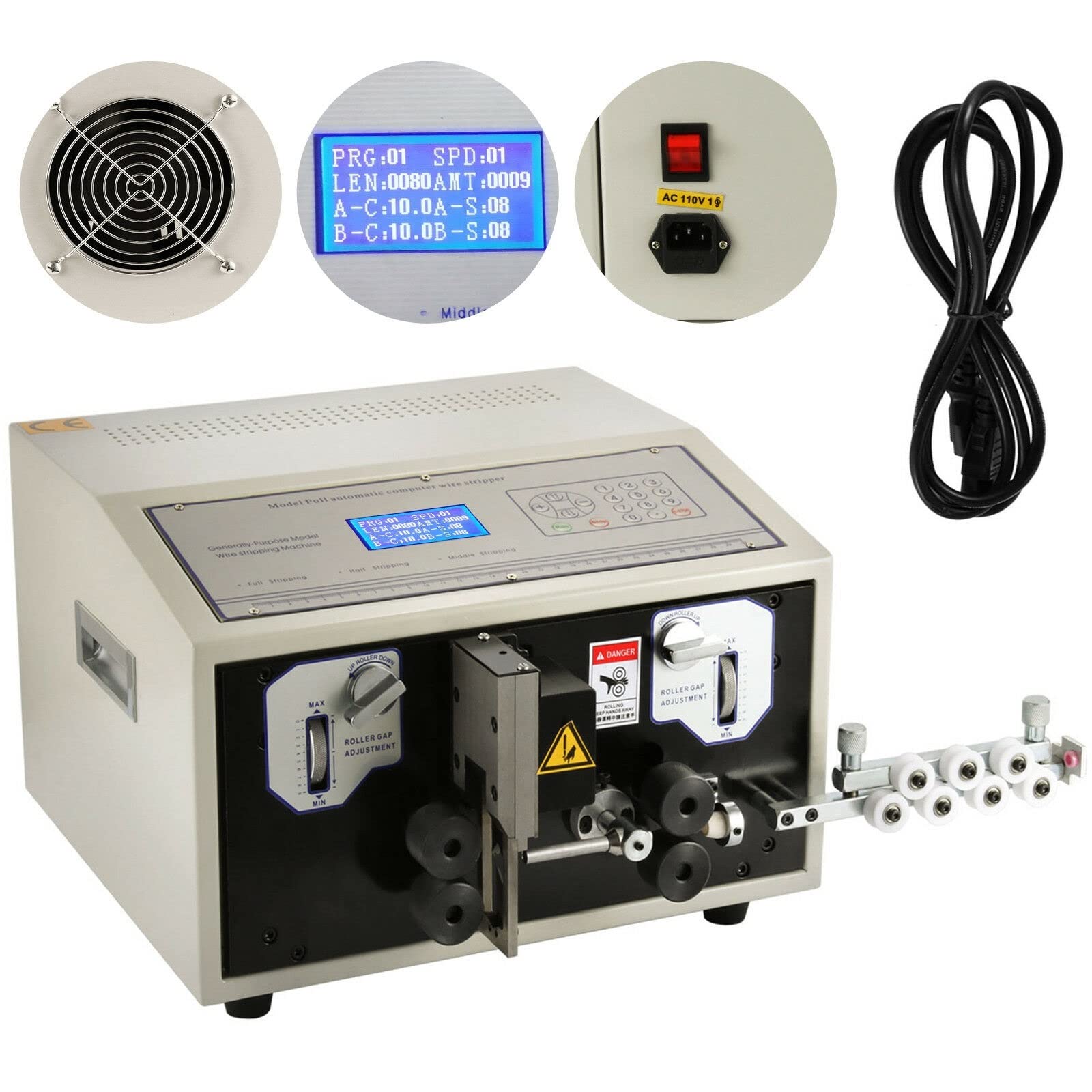 Gqnblvhzupdm Swt508-E 0.1-8.0Mm2 Automatic Computer Wire Peeling Stripping Machine 0.1-8 Mm² .1-4.5 Swt508-E Swt508sd For Cable Cutting,High Stability(Swt508-E 0.1-8.0Mm2)