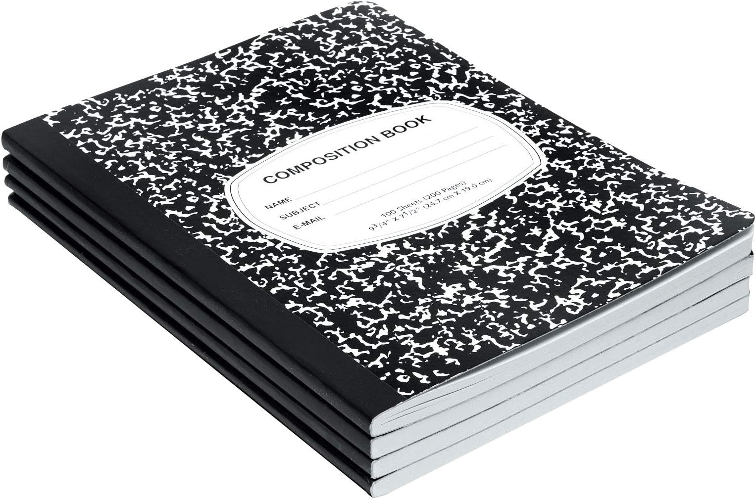 Mead Composition Notebooks, 3 Pack, Wide Ruled Paper, 93/