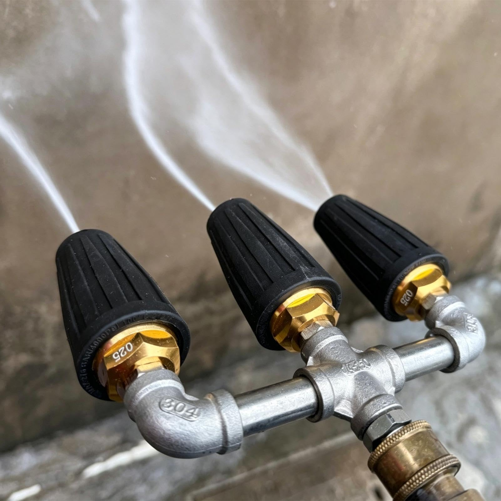 Boquilla Triple para Hidrolavadora 4000 PSI de 360 Grados Conexión Rápida