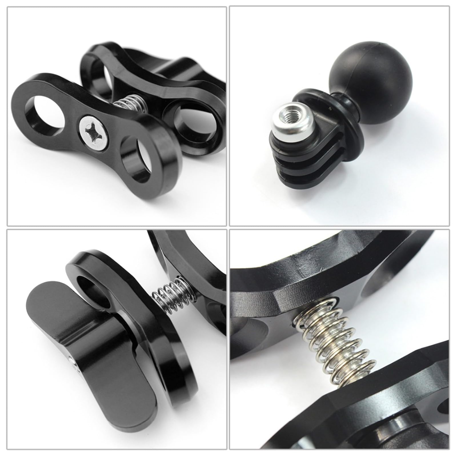 Kamera-Zubehör, Tauchlichter, Kugel, für Schmetterlings-Clip, Arm, Klemmhalterung, Aluminium, für 3/4/5 SJ6000 Kamera-Schmetterlings-Clips