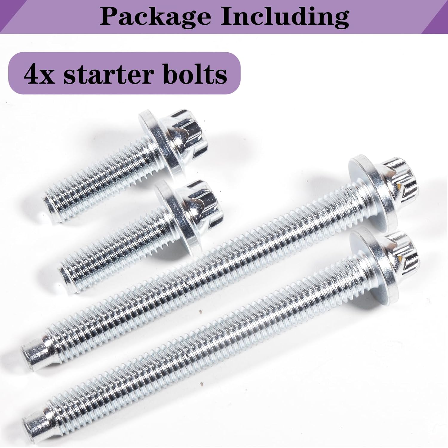 12410392577D HWK0039 Steel Starter Bolts For Bmw 128i 323i 325i 325xi 328i 328xi 330i 330xi 335i 335xi 525i 525xi 528i 528xi 530i 530xi X3 X5 Z4 2.0L 2.5L 3.0L 3.2L 4.4L 12410392577D 2Set
