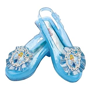 Disguise Plastic Disney Princess Cinderella Sparkle Shoes, Blue