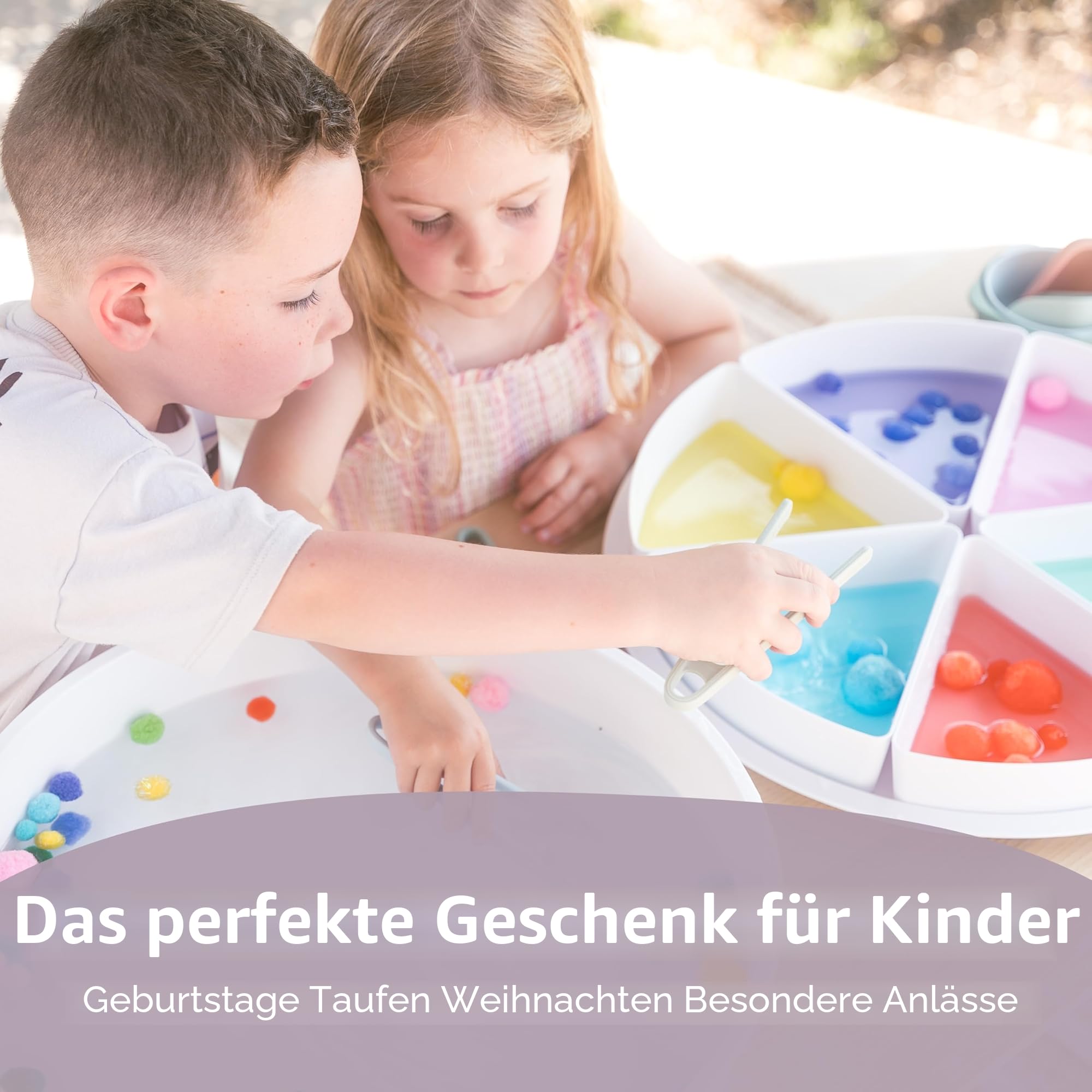 Inspire My Play Explorer-Paket - Sensory Bin mit Deckel und herausnehmbaren Aufbewahrungseinsätzen
