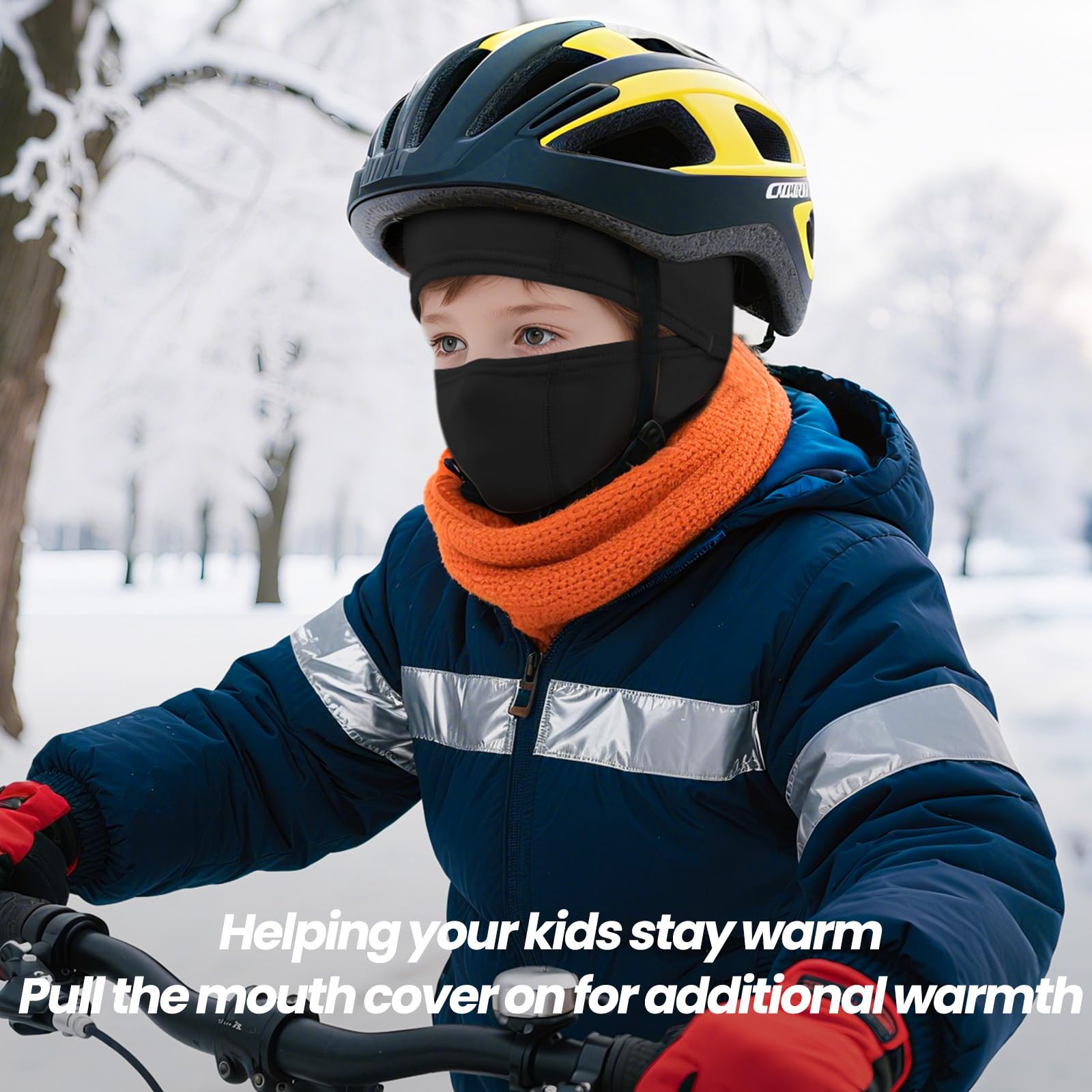 Balaclava Invierno para Niños, Antiviento, Máscara de Esquí para Chicos, Braga Térmica Multifuncional para Esquiar y Ciclismo