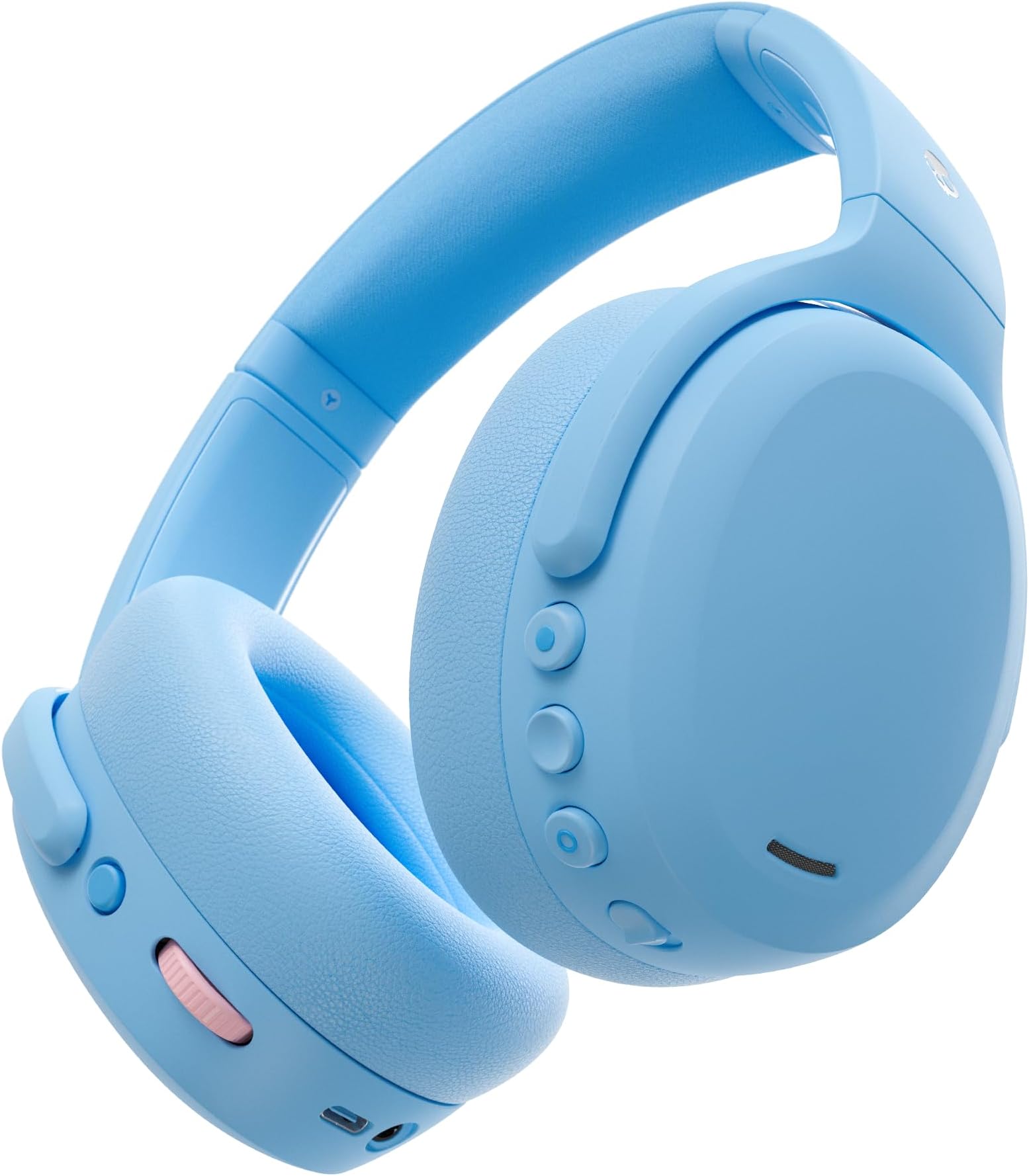 Skullcandy Crusher ANC 2 Wireless Over-Ear Bluetooth Headphones with Multi-Sensory Bass, Active Noise Cancelling, Up to 60 Hours Battery, Microphone for iPhone, Android - Preppy Summer Resort Blue