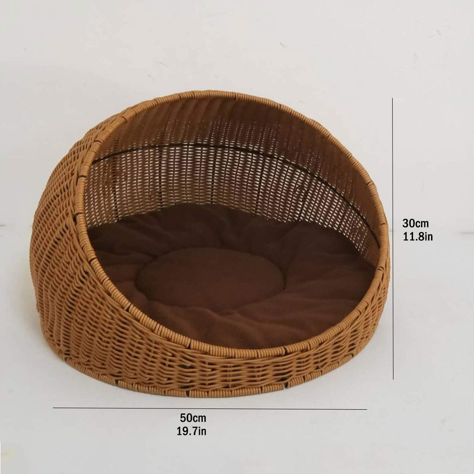 Hunde und Katzen Pet Pad Rattan-runder Bett für Katzen oder kleines Hundekorb Haustierhaus, Früchte und dekorative Sammlungen in Küchen und Wohnbereiche. Haustierbett