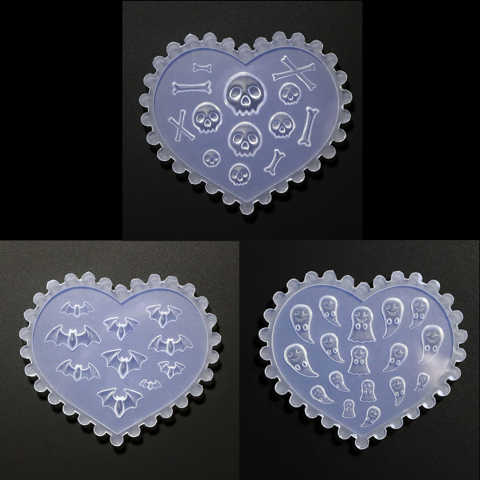 Moule en silicone Halloween en résine - Artisanat décoratif - Bijoux - Beauté - Moule en résine époxy - Pour femmes et filles