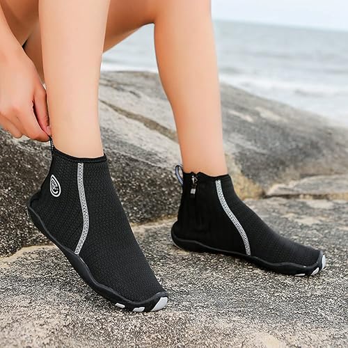 Miniatura 6 de Cozystep Zapatos de playa para agua húmeda para hombre y mujer, botas de neopreno de secado rápido, para natación, surf, playa, barco, esnórquel,