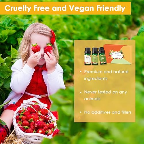 Miniatura 6 de ESSLUX - Juego de 14 aceites aromáticos frutales de primera calidad para difusor aromas para hacer velas de jabón coco melocotón sandía piña y más