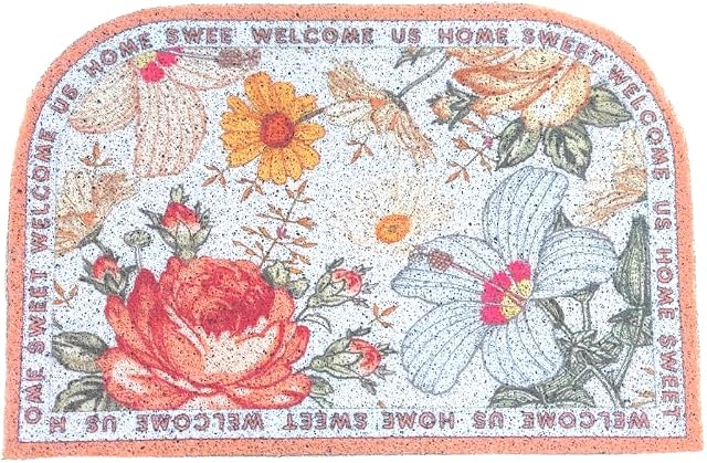 VisionaryHomeDesign Floral Doormat for Indoor&outdoor, Dirt Trapper Door Mat 40x60 Cm, Non-slip Washable Barrier Mat Carpet Entrance Rug for House Entrance, Absorbent Barrier Matts, PVC,