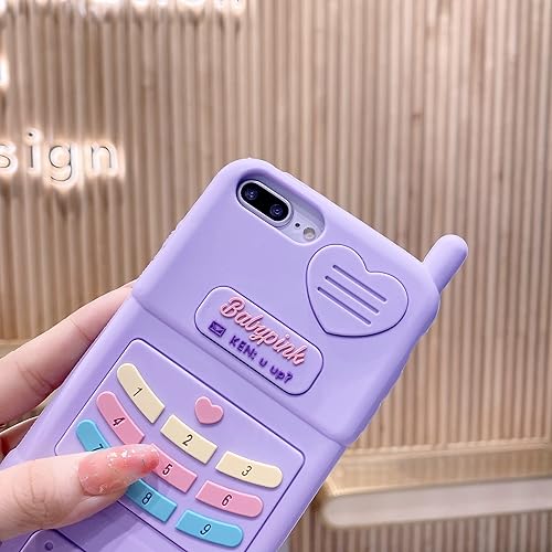 Miniatura 4 de Wifantien Funda de silicona suave para iPhone 7Plus8Plus6S Plus6 Plus 55 pulgadas diseño de dibujos animados 3D lindo kawaii encantador retro forma