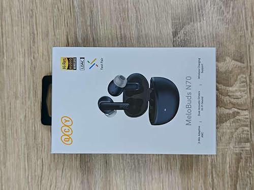 Miniatura 11 de QCY MeloBuds N70 Aadptive - Auriculares inalámbricos híbridos con cancelación activa de ruido, Bluetooth 6.0 con 6 micrófonos de llamada clara,