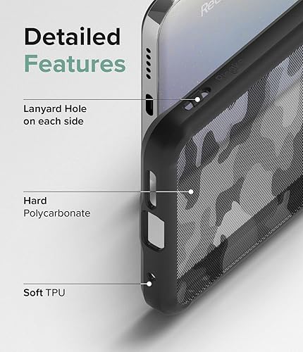 Miniatura 6 de Ringke Fusion - Funda compatible con Redmi Note 11/11S 4G (6.43 pulgadas), diseño de camuflaje translúcido, parte trasera dura, a prueba de golpes,