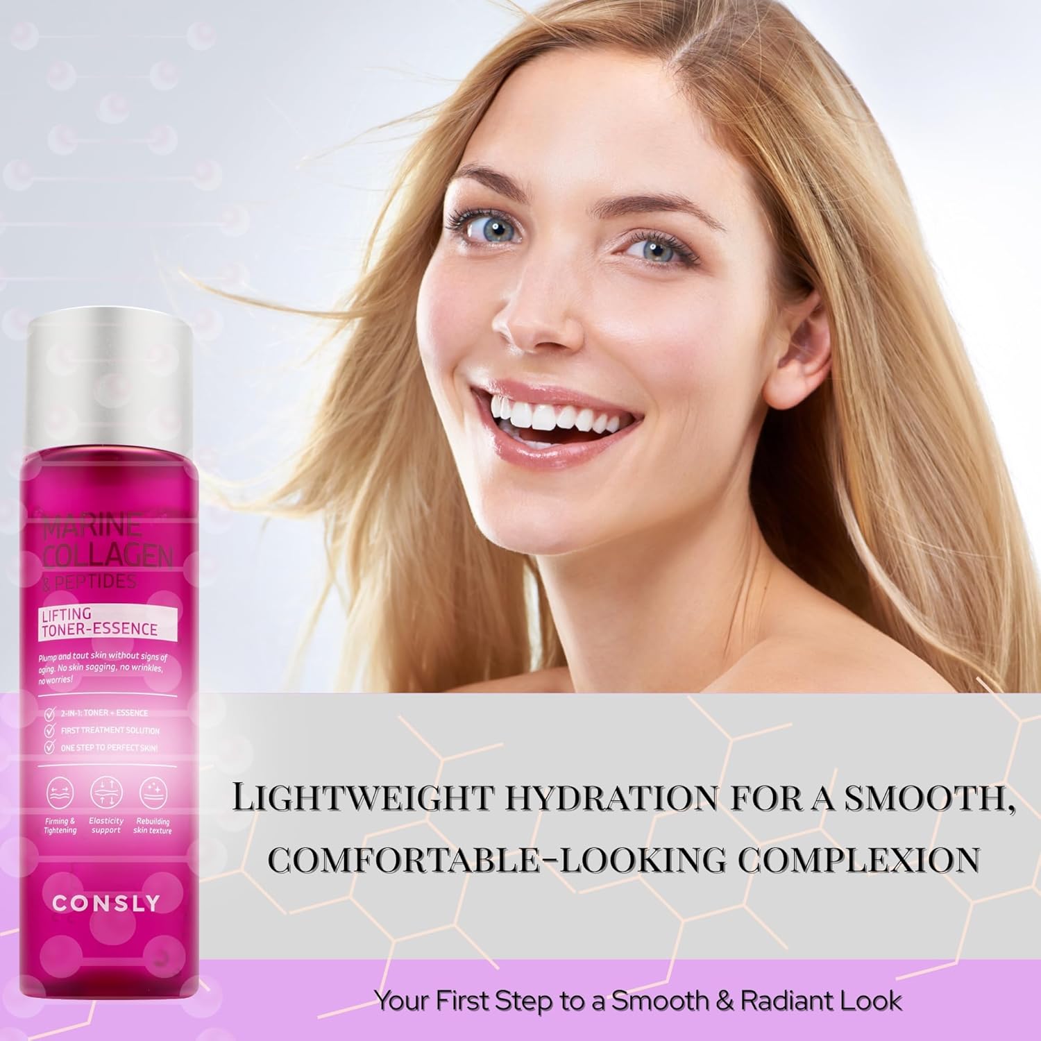 Marine Collagen Toner-Essence | 2-in-1 Hydrating & Revitalizing Face Toner + Essence | Lightweight Moisture & Skin Comfort | Korean Skincare for All Skin Types | 200ml / 6.76 fl oz - Image 4