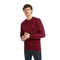 Polo Club Felpa Uomo a Girocollo con Logo Borgogna - Sweatshirt Senza Cappuccio Crewneck 100% Cotone