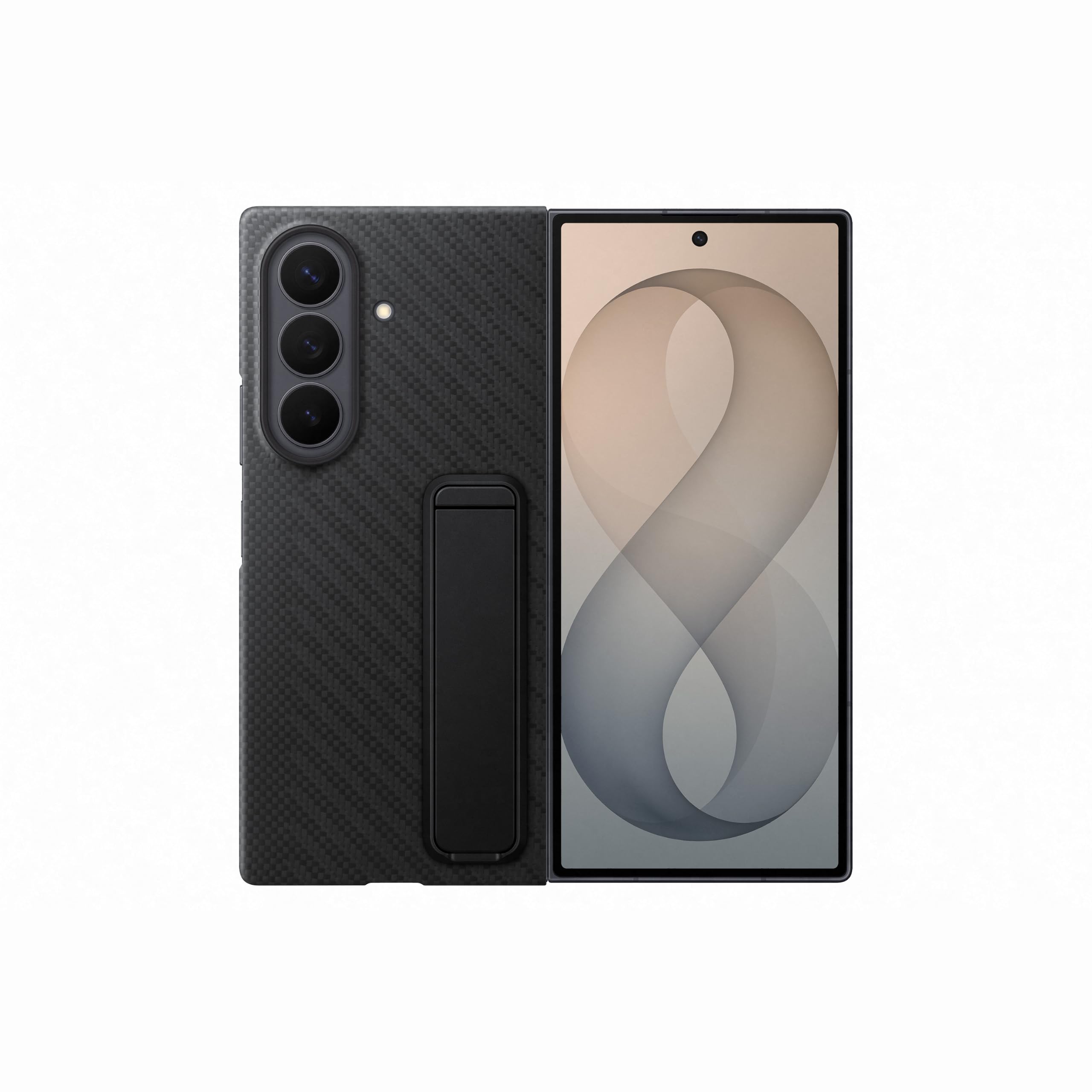Samsung Funda Oficial de Carbono para Galaxy Z Fold8 Ultra, Color Negro | Funda y protector de pantalla antirreflectante en la caja. Diseño ultrafino, hecho de fibra de aramida aeroespacial