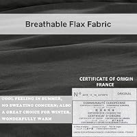 Vista 3 de King Linens - Fundas de almohada, 100% lino belga, lavadas a la piedra, color liso