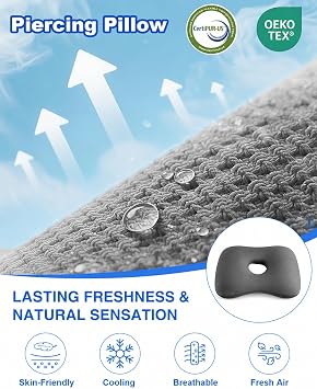 Ear Piercing Pillow for Side Sleepers,Memory Foam Ear Hole Pillow