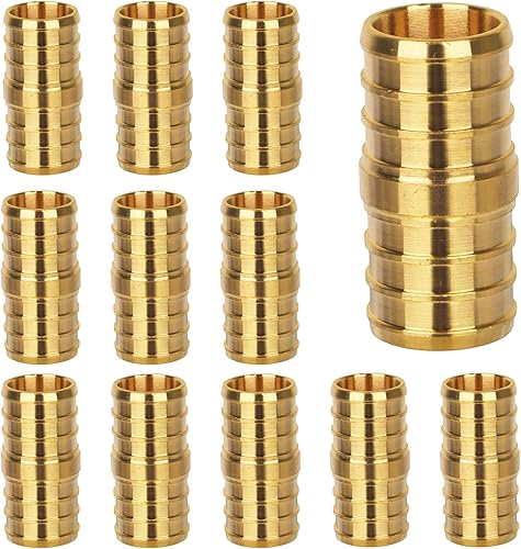 Acoplamiento Pex de 12 pulgada, paquete de 12 accesorios Pex, certificados NSF y UPC, accesorios de engarce de latón resistente para tuberías