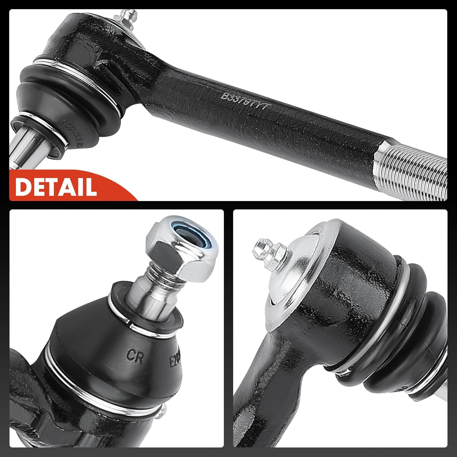 A-Premium Set of 4, Front Inner & Outer Tie Rod End Kit, Compatible with Chevrolet Blazer 1996-2005, S10 1996-2003, GMC Jimmy 1996-2002, Sonoma 1996-2003, Isuzu Hombre 1996-2000, RWD