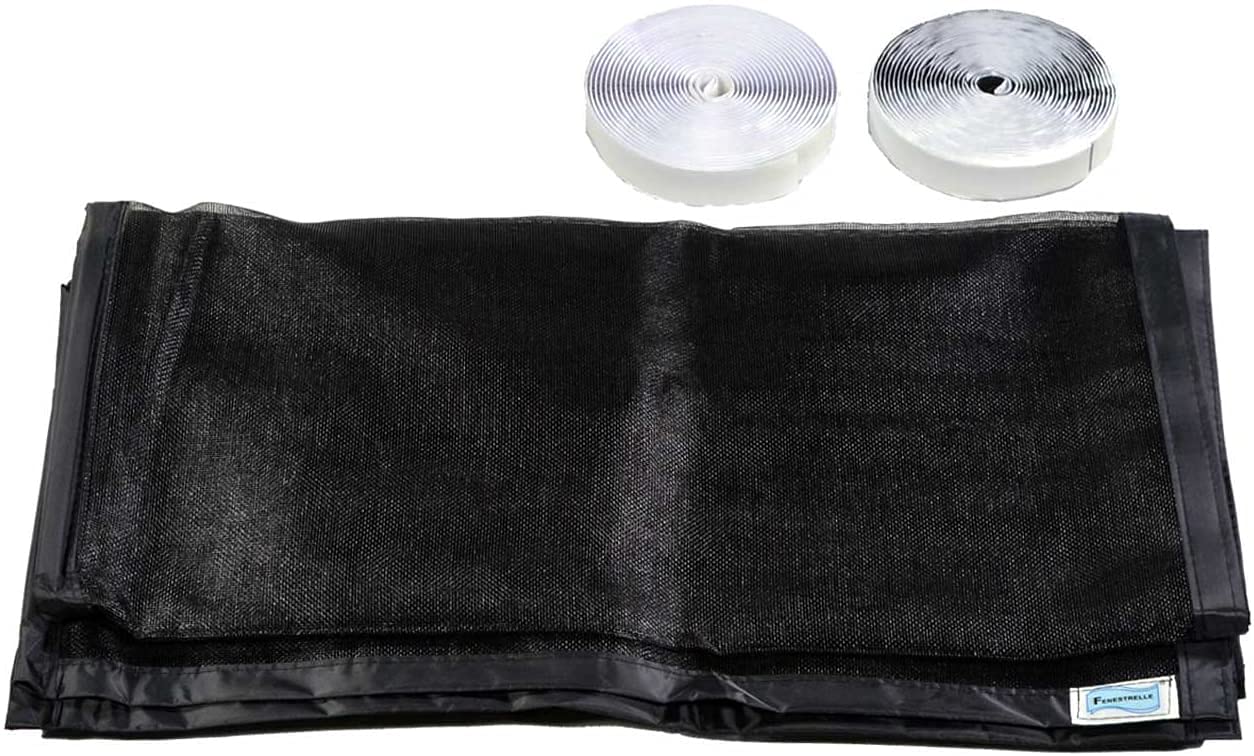 Fenestrelle Magnetic Screen Door - Large Pet & Kid Friendly. Keep Bugs Out. Heavy Fiberglass Mesh. Self Closing, Continuous Magnetic Seal. Black Trim Magnetic Door Screen Fits Doors Up to 37" x 80"