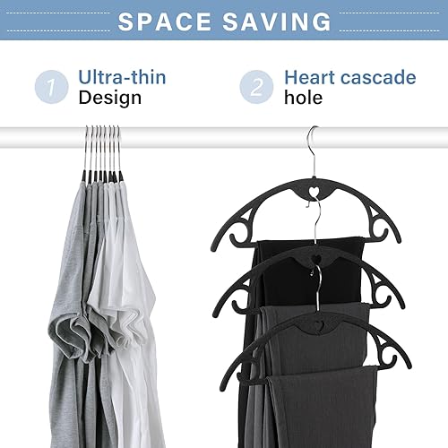 Miniatura 4 de IEOKE Perchas de terciopelo, paquete de 50 perchas ultradelgadas que ahorran espacio, con gancho giratorio de 360 grados y resistente, perchas