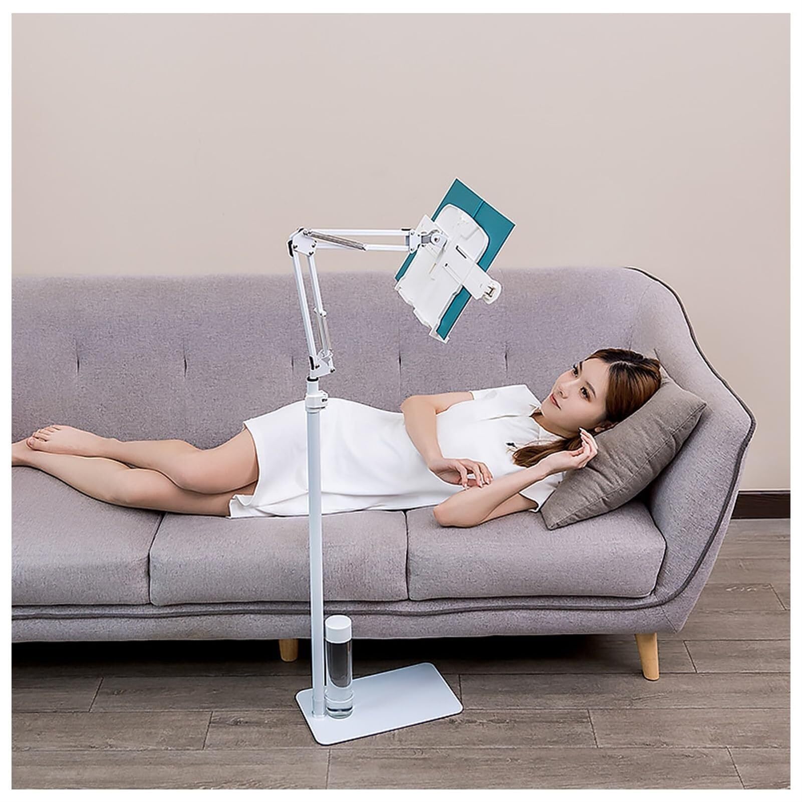 Support de lecture pour les mains libres avec inclinaison 180° et barres en métal stables