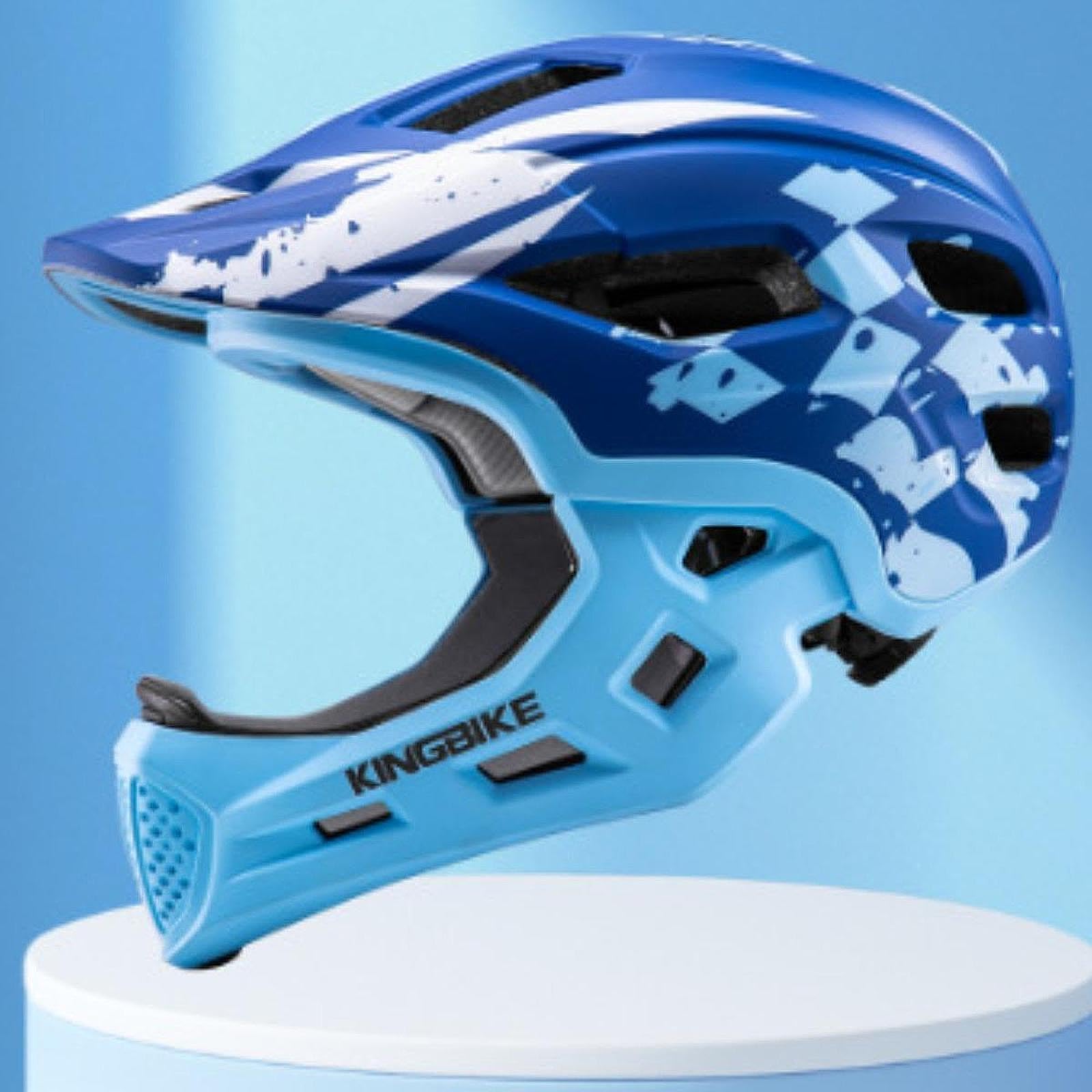 Harilla Casque de Vélo pour Enfants, Casque de Cyclisme pour Skateboard, Accessoires Cyclisme pour Enfants, Casque Intégral Réglable Antichoc pour Skateboard, Vélo, Roller, Bleu