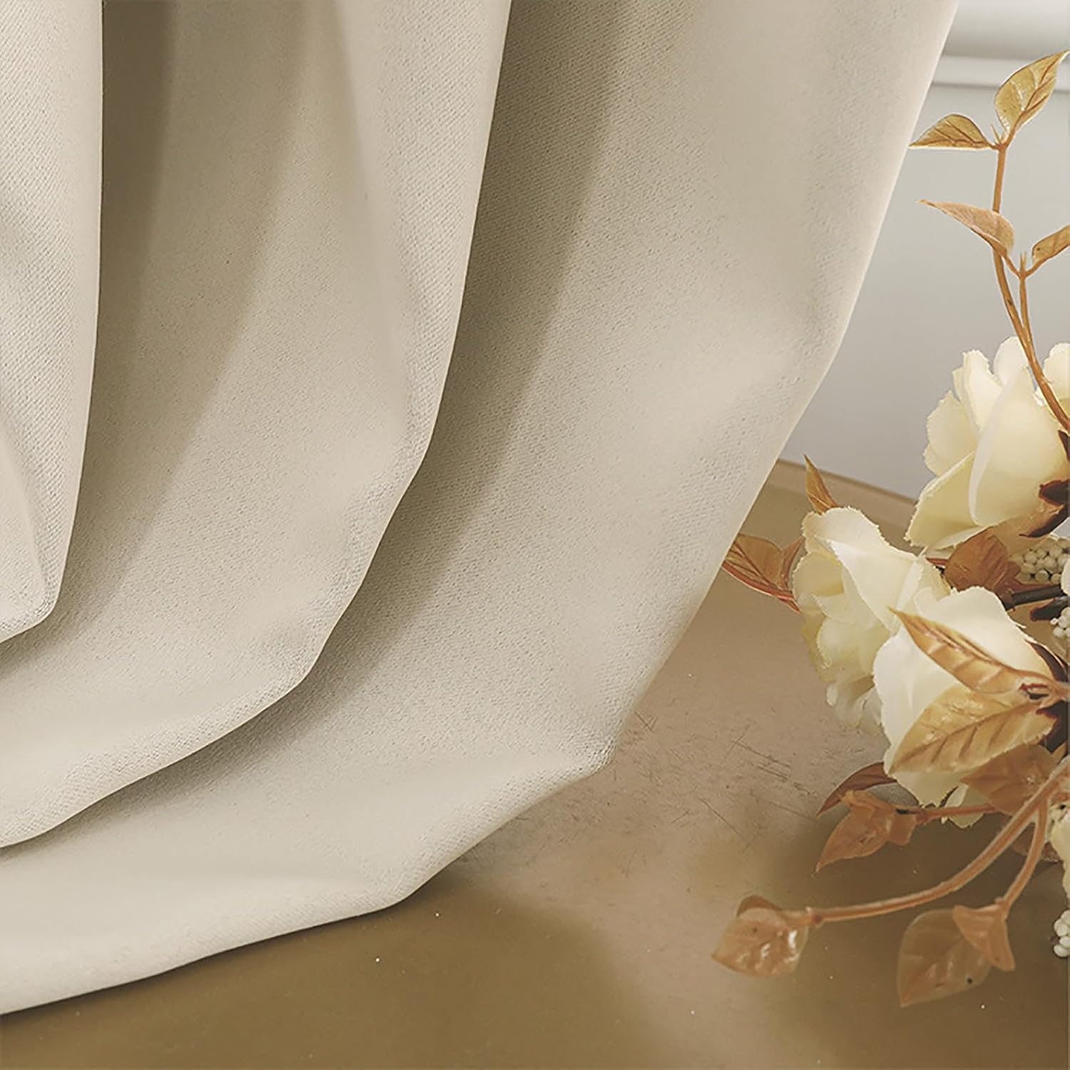 NEONMAN Outdoor Curtains with Grommet, Pergola Curtains UV Resistant Curtains Waterproof and Windproof Sun-Proof and Heat-Insulating, Suitable for Gazebos, 1 Piece(White,132X213cm)