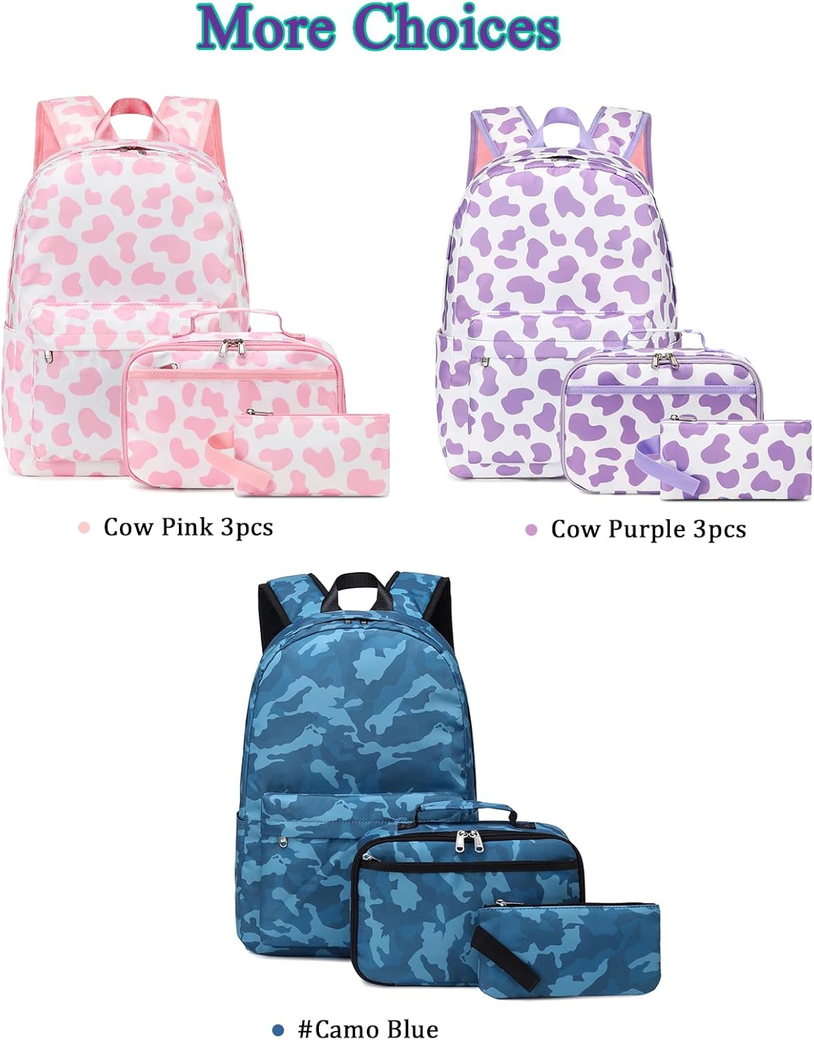 Octsky Kids Backpack for Girls Boys Bookbag with Lunch Box Pencil bag for Elementary Middle School Bags Travel Back Packs - Image 4