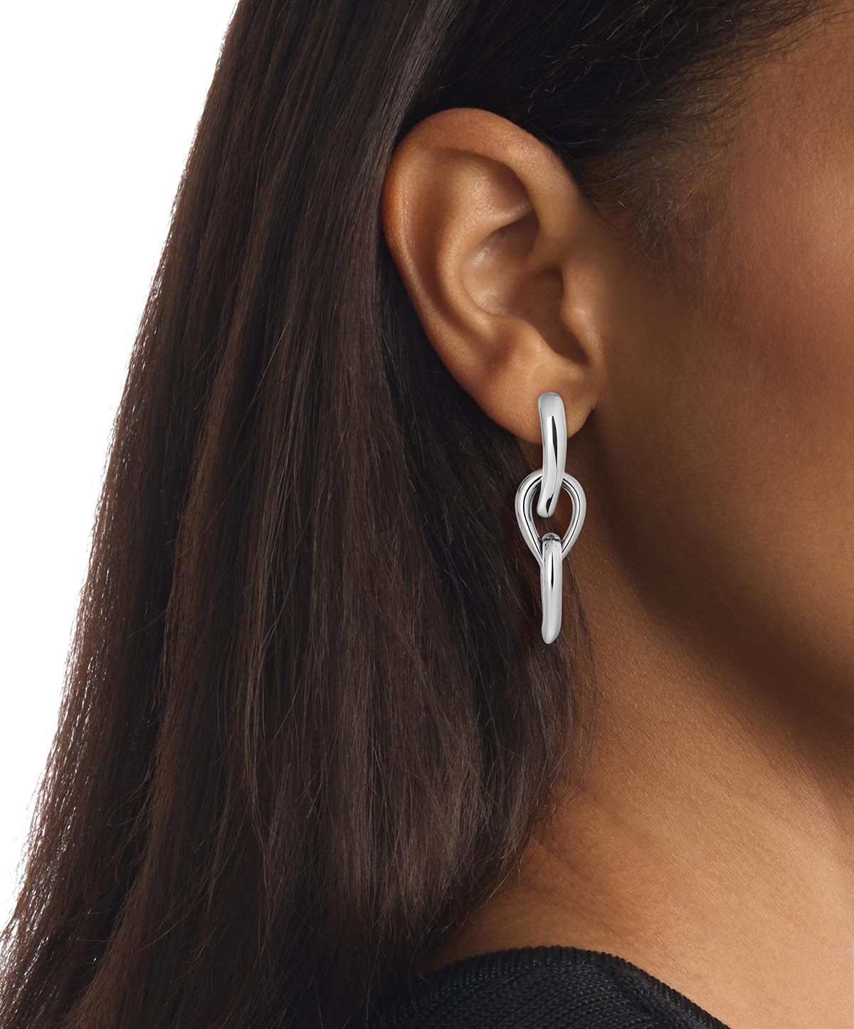 Calvin Klein Pendientes Colgantes para Mujer Colección SCULPTURED DROPS de Acero Inoxidable - Disponible en versión Oro o Plata