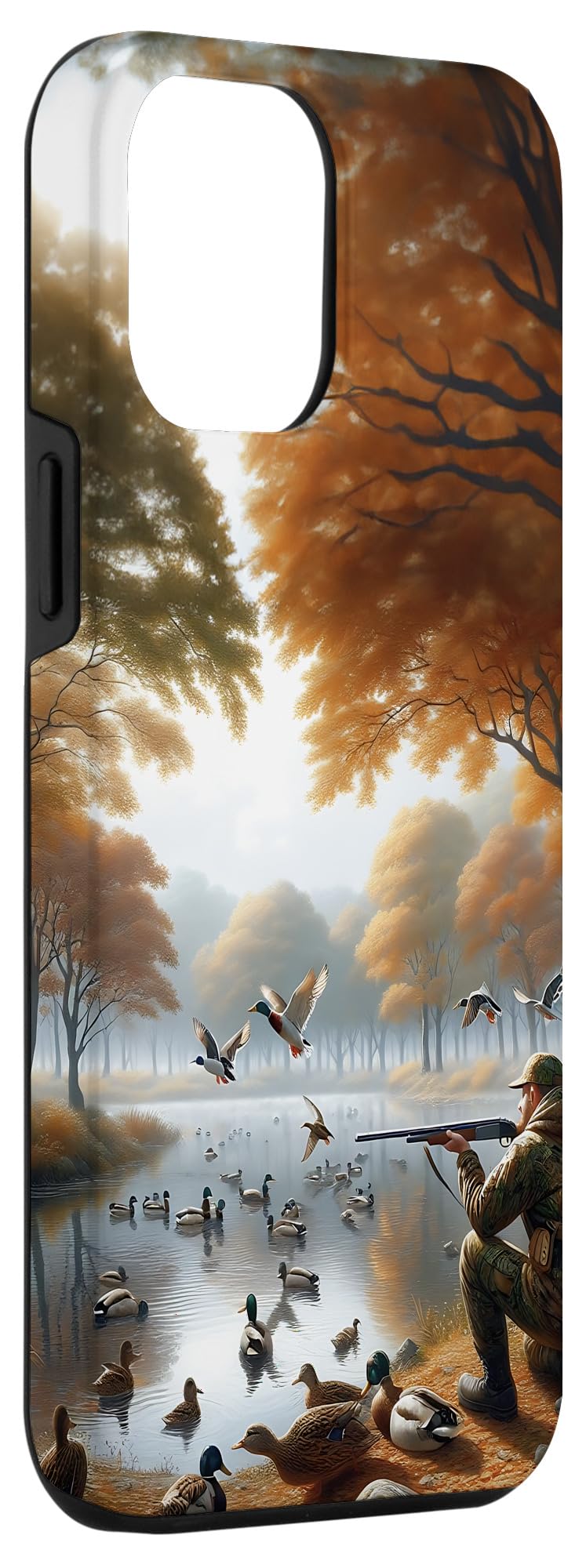 iPhone 14 Plus Duck Hunter Men Illustration Hunting Case - Image 3