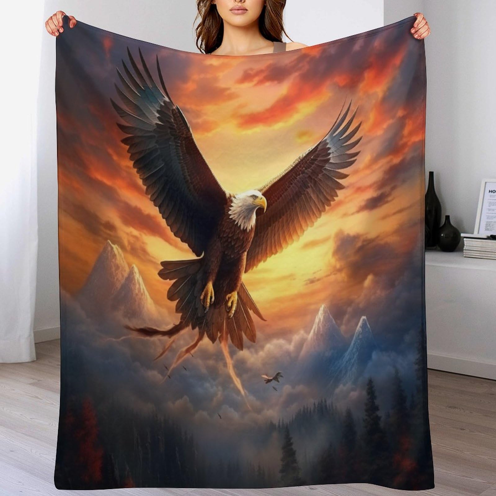 Adler Flannel Fleece Decke 180×200cm Superweiche Plüsch-Bettdecke Sofadecke